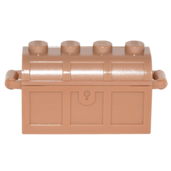 Container Treasure Chest Bottom - Slots in Back with Same Color Container, Treasure Chest Lid - Thick Hinge (4738a / 4739a)