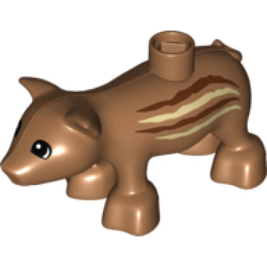 Duplo, Animal Pig Adult with Stripes on Sides Pattern