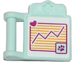 Friends Accessories Medical Clipboard with Chart with Pink Heart and Paw Print Pattern (Sticker) - Set 41085