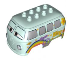Duplo, Vehicle Car Body 8 Top Studs with Cars Fillmore Pattern