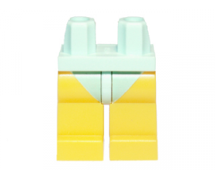 Hips and Yellow Legs with Light Aqua Short Swimsuit Pattern