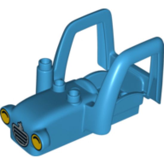 Duplo, Vehicle Car Body Tractor with 2 Studs, Exhaust Pipe, Radiator with Rabbit and Headlights Pattern