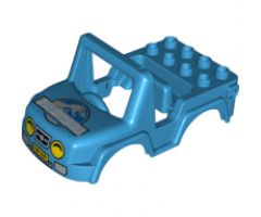 Duplo, Vehicle Car Body Off Road with Headlights and Jurassic World Logo Pattern