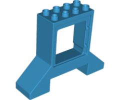 Duplo, Building Door / Window Frame 2 x 8 x 5 with Wide Sloped Base