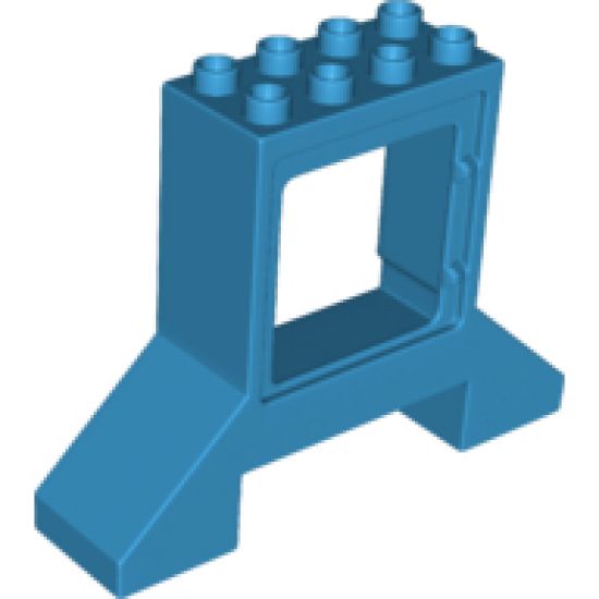 Duplo, Building Door / Window Frame 2 x 8 x 5 with Wide Sloped Base