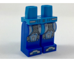 Hips and Blue Legs with Dark Azure Circuitry and Light Bluish Gray Armor, Knee Pads and Boots Pattern