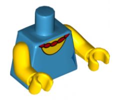 Torso Simpsons Dress with Round Neckline and Red Necklace Pattern / Yellow Arms / Yellow Hands