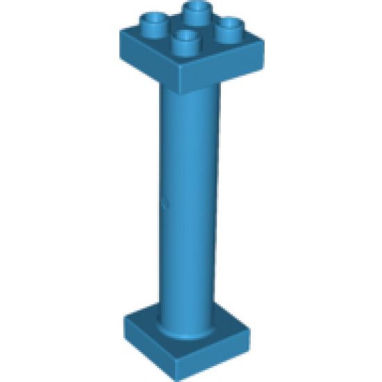 Duplo Support Column 2 x 2 x 6 Round with Open Latticed Back