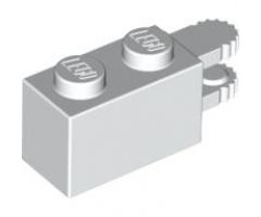 Hinge Brick 1 x 2 Locking with 2 Fingers Horizontal End, 9 Teeth