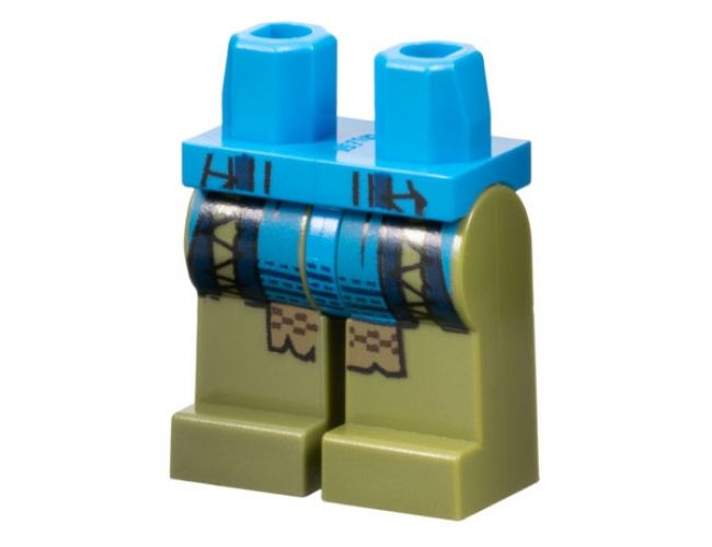 Hips and Olive Green Legs with Dark Azure Loincloth Pattern