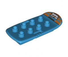 Duplo, Figure Wear & Utensil Blastboard / Hoverboard with White 'TTA' and Orange Rectangles Pattern