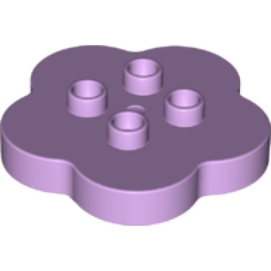 Duplo, Brick Round 4 x 4 Flat Top Scalloped with 2 x 2 Studs