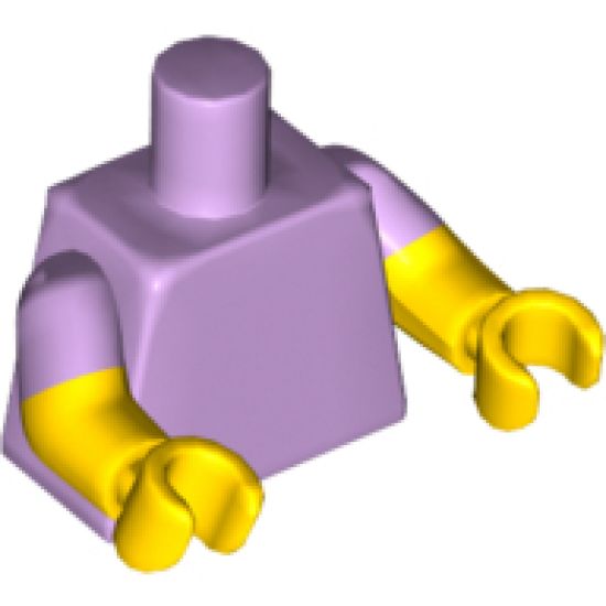 Torso Plain / Yellow Arms with Lavender Short Sleeves Pattern / Yellow Hands