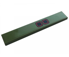 Tile 1 x 6 with Two Squares with Red Outlines (Brake Lights) Pattern (Sticker) - Set 42110
