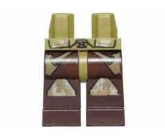 Hips and Dark Brown Legs with SW Clone Trooper Camouflage Knee Pads and Two Holsters Pattern