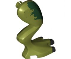 Animal, Body Part Dinosaur Leg Large (Rear) Dilophosaurus Right with Pin, Black Claws and Dark Green Blotch Pattern