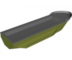 Boat Hull Unitary 51 x 12 x 6 with Side Bulges, Base with Dark Bluish Gray Boat Hull Unitary 51 x 12 x 6, Top (62791 / 54101)