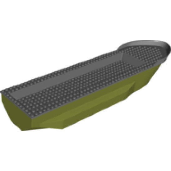 Boat Hull Unitary 51 x 12 x 6 with Side Bulges, Base with Dark Bluish Gray Boat Hull Unitary 51 x 12 x 6, Top (62791 / 54101)
