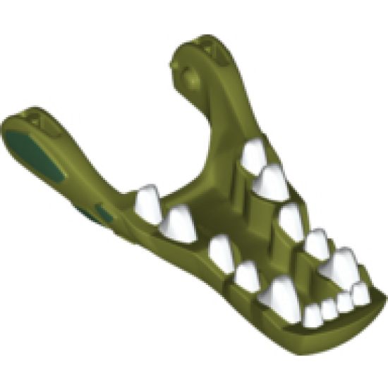 Large Figure Part Head Modified Chima Crocodile Lower Jaw with Teeth Pattern