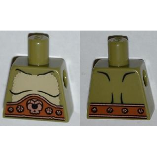 Torso Cyclops with Fur and Belt with Skull and Jewels Pattern