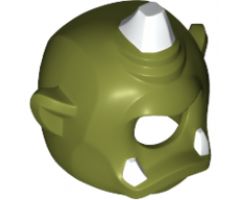 Minifigure, Headgear Mask Cyclops with White Horn and White Teeth Pattern
