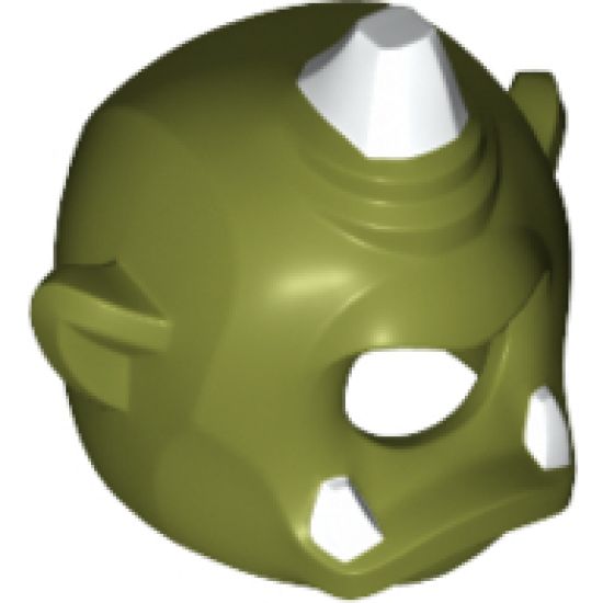Minifigure, Headgear Mask Cyclops with White Horn and White Teeth Pattern