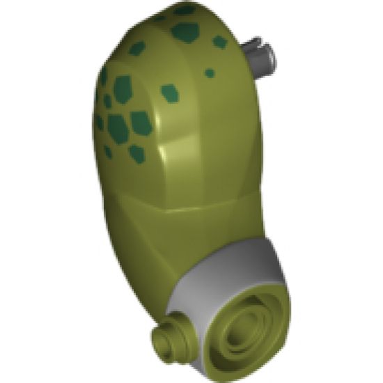 Arm Giant with Stud on Wrist, Right with Dark Green Spots and Silver Manacle Pattern
