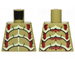 Torso Galaxy Squad Buggoid with Dark Red, Yellowish Green and Black Exoskeleton Pattern