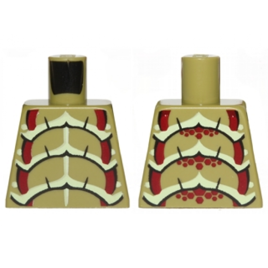 Torso Galaxy Squad Buggoid with Dark Red, Yellowish Green and Black Exoskeleton Pattern
