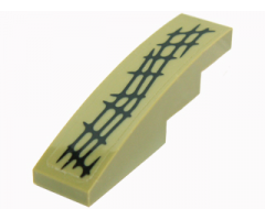 Slope, Curved 4 x 1 with Black Scales Pattern Model Lower Left (Sticker) - Set 70014