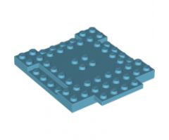 Brick, Modified 8 x 8 x 2/3 with 1 x 4 Indentations and 1 x 4 Plate