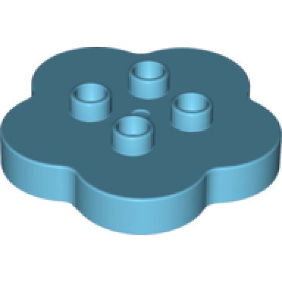 Duplo, Brick Round 4 x 4 Flat Top Scalloped with 2 x 2 Studs