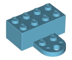 Magnet Brick, Modified 2 x 4 Sealed Base with Extension Plate with 2 Studs and Hole