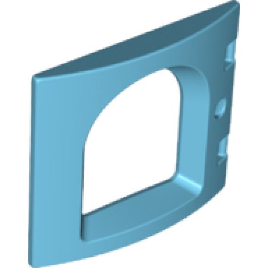 Duplo, Building Door / Window Pane 1 x 4 x 3 Curved Front with Rounded Pane