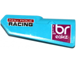 Technic, Panel Fairing #22 Very Small Smooth, Side A with 'ROU ROUE RACING' and 'Firm br eakz' Pattern (Sticker) - Set 42050