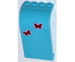 Panel 3 x 4 x 6 Curved Top with 2 Butterflies Pattern (Stickers) - Set 3186