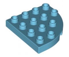 Duplo, Plate Round Corner 4 x 4