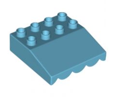 Duplo, Building Roof Sloped 33 4 x 4 with Awning Overhang