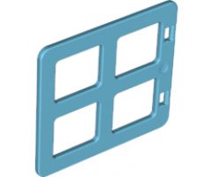 Duplo, Building Door / Window Pane 1 x 4 x 3 with Four Same Sizes Panes Square Corners