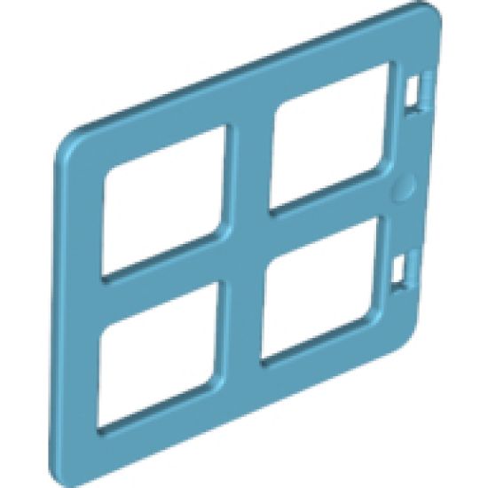 Duplo, Building Door / Window Pane 1 x 4 x 3 with Four Same Sizes Panes Square Corners