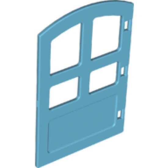 Duplo, Building Door / Window Pane 1 x 4 x 4 with Four Panes and Curved Top