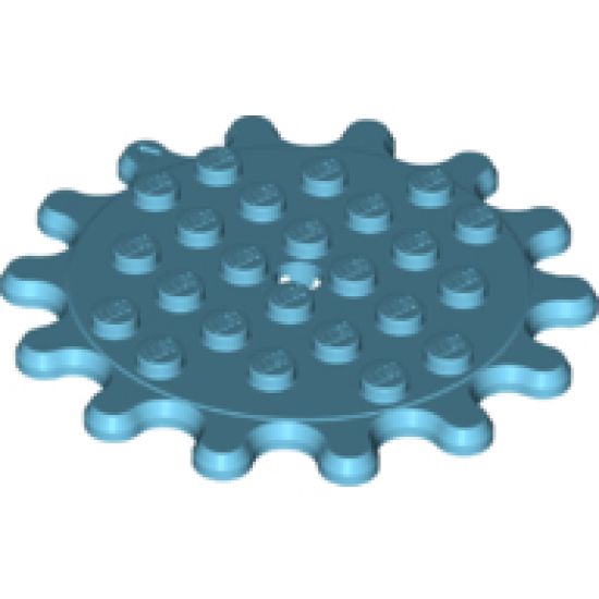 Plate, Round 6 x 6 with 14 Gear Teeth / Flower Petals