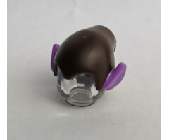 Minifigure, Headgear Hat, Elf Drooping with Pointed Ears with Dark Brown Top Pattern (Gleck)