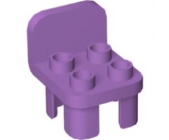 Duplo, Furniture Chair with 4 Studs and Rounded Back