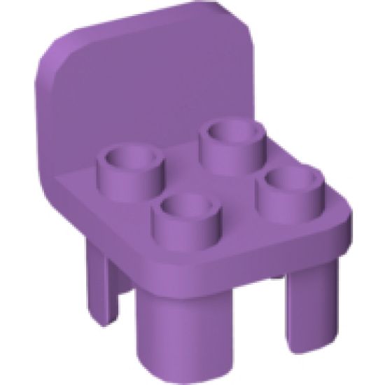 Duplo, Furniture Chair with 4 Studs and Rounded Back