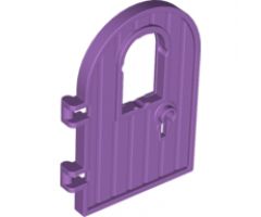Door 1 x 4 x 6 Round Top with Window and Keyhole, Reinforced Edge