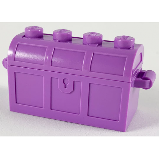 Container Treasure Chest Bottom - Slots in Back with Same Color Container, Treasure Chest Lid - Thick Hinge (4738a / 4739a)