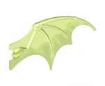 Animal, Body Part Dragon Wing 19 x 11 with Marbled Trans-Bright Green Trailing Edge Pattern