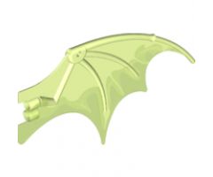Animal, Body Part Dragon Wing 19 x 11 with Marbled Trans-Bright Green Trailing Edge Pattern