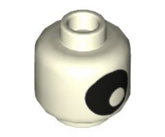 Minifigure, Head without Face Large Black Eye with Pupil Pattern - Hollow Stud